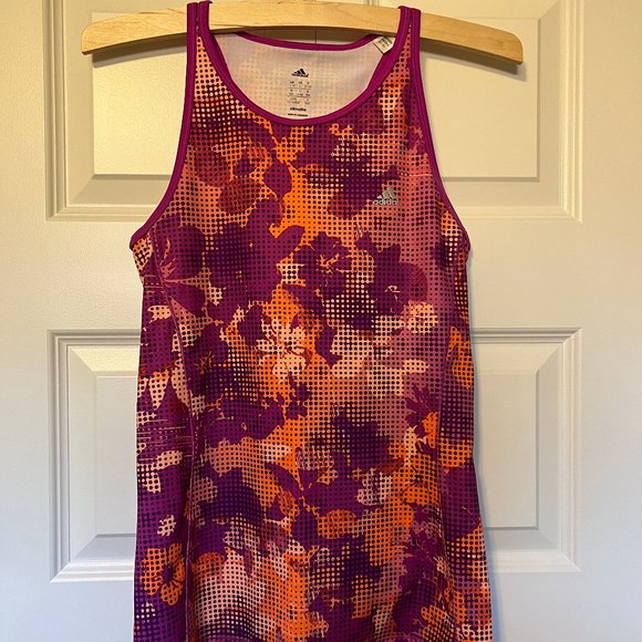 Multi-coloured Adidas Climalite Top in L - orange, purple, pink - Picture 1 of 3